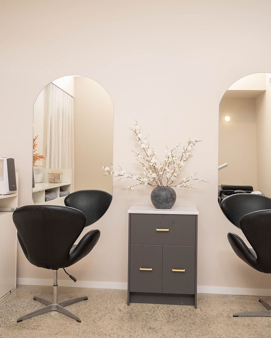 Hair styling area inside AV Beauty Spa