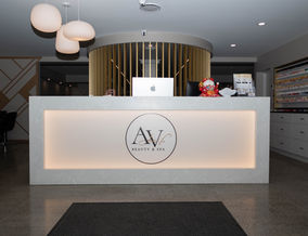 Reception desk at AV Beauty Spa