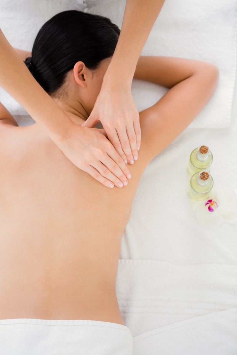 Relaxing massage and spa treatment